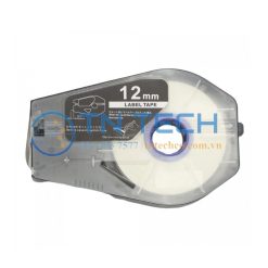 NHÃN IN CANON PT-1112W - ĐEN NỀN TRẮNG 12MM X 30M 5 bang-nhan-in-canon-pt-1112w-tran-nguyen