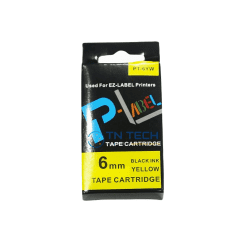 NHÃN IN CASIO PT-6YW - CHỮ ĐEN NỀN VÀNG 6MM X 8M 5 nhan-in-casio-pt-6yw