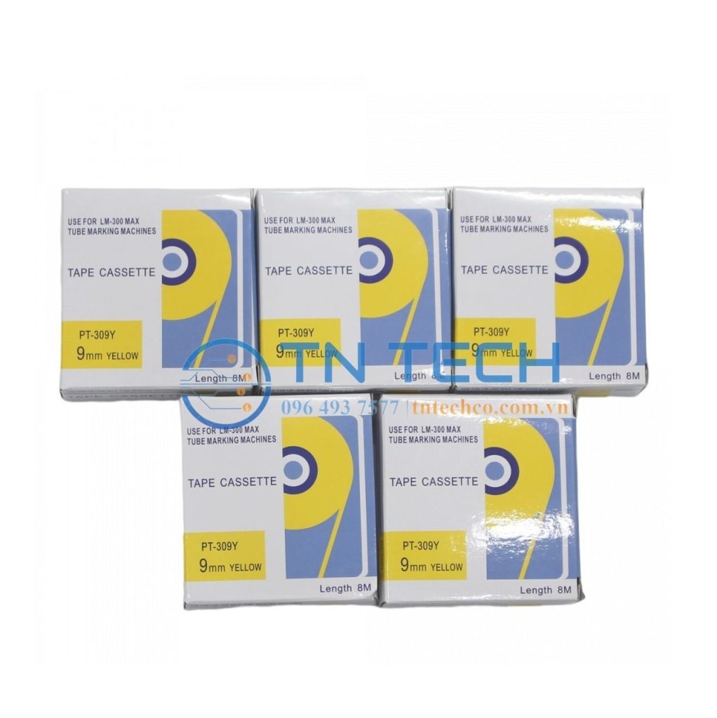 BĂNG NHÃN IN MAX PT-309Y - ĐEN NỀN VÀNG 9MM X 8M 3 bang-nhan-in-max-pt-309y-tran-nguyen