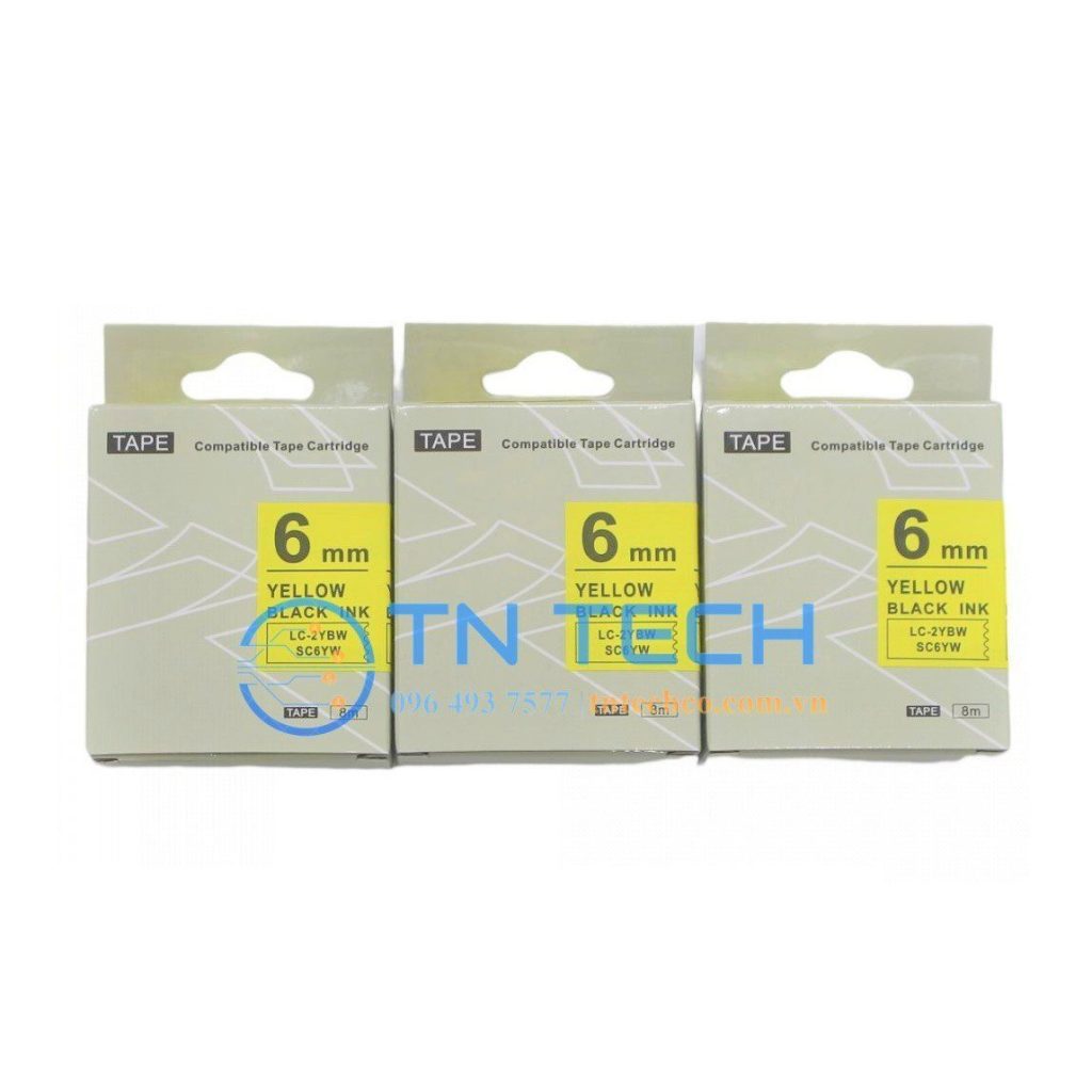 NHÃN IN TEPRA-EPSON LC-2YBW (SC6YW) - CHỮ ĐEN NỀN VÀNG 6MM X 8M 3 nhan-in-tepra-epson-lc-2ybw-chu-den-nen-vang-6mm