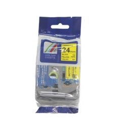 NHÃN IN HZE-651 CHỮ ĐEN NỀN VÀNG 24MM X 8M 5 nhan-in-hze-651-brother-tntechco