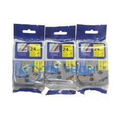 NHÃN IN HZE-651 CHỮ ĐEN NỀN VÀNG 24MM X 8M 6 nhan-in-hze-651-brother-tntechco