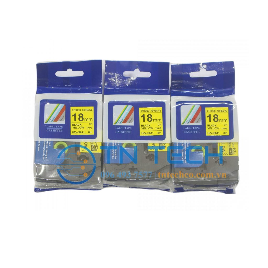 NHÃN IN HZE-S641 CHỮ ĐEN NỀN VÀNG 18MM X 8M 3 nhan-in-hze-s641-18mm-brother
