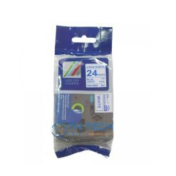 NHÃN IN HZE-S253 CHỮ XANH NỀN TRẮNG 24MM X 8M 5 nhan-in-hze-s253-brother-tntechco