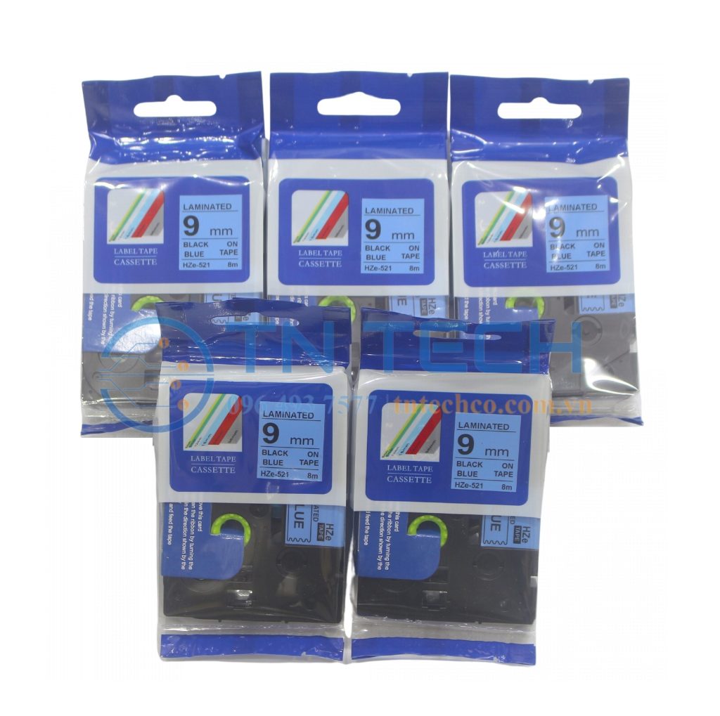 NHÃN IN HZE-521 CHỮ ĐEN NỀN DƯƠNG 9MM X 8M 4 nhan-in-hze-521-brother-tntechco