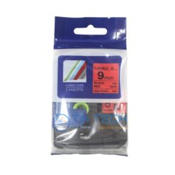 NHÃN IN HZE-FX421 CHỮ ĐEN NỀN ĐỎ 9MM X 8M 5 nhan-in-hze-fx421-brother-tntechco