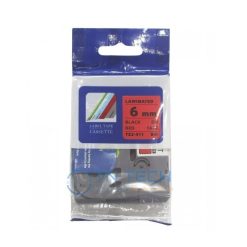 NHÃN IN HZE-411 CHỮ ĐEN NỀN ĐỎ 6MM X 8M 5 nhan-in-tz2-411-brother-tntechco
