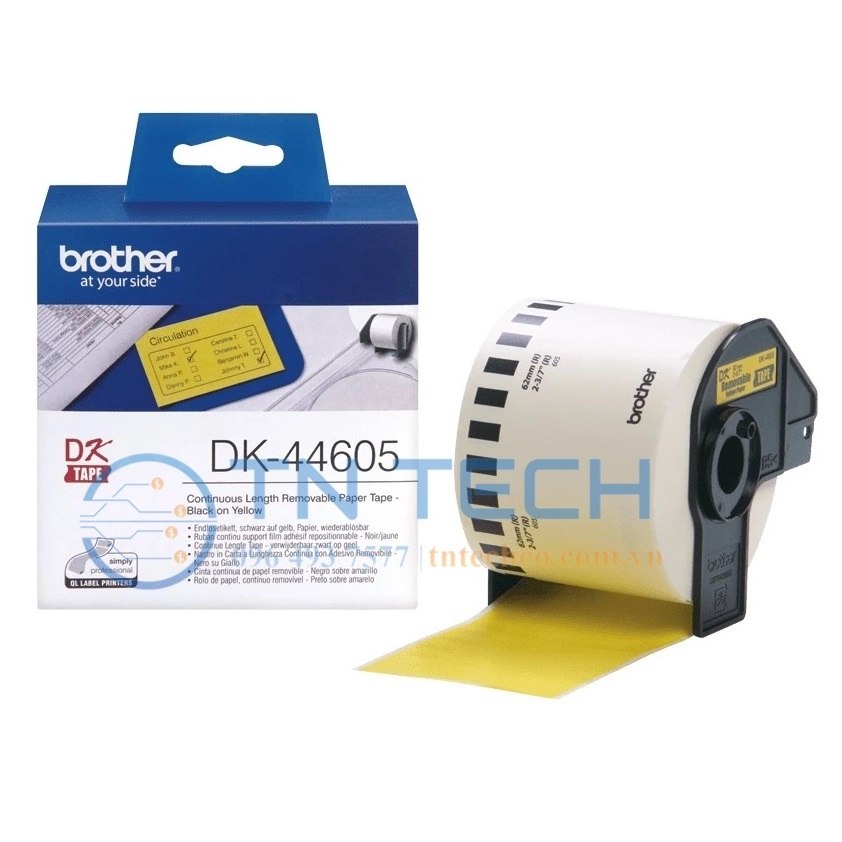 NHÃN IN DECAL BROTHER DK-44605 – 62MM X 30.48M