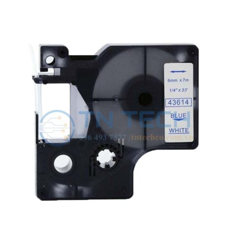 NHÃN IN DYMO 43614 - CHỮ DƯƠNG NỀN TRẮNG 6MM - ⓿ | TNTECHCO