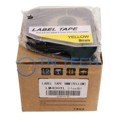 NHÃN IN L-MARK LM409YL - NỀN VÀNG 9MM X 8M 3 nhan-in-l-mark-lm409yl