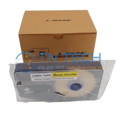 NHÃN IN L-MARK LM509YL - NỀN VÀNG 9MM X 20M 5 nhan-in-l-mark-lm509yl