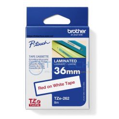 NHÃN IN BROTHER TZE-262 CHỮ ĐỎ NỀN TRẮNG 36MM X 8M 4 nhan-in-brother-tze-262-tntechco