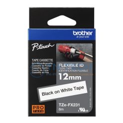 NHÃN IN BROTHER TZE-FX231 CHỮ ĐEN NỀN TRẮNG 12MM X 8M 4 nhan-in-brother-tze-fx231-tntechco