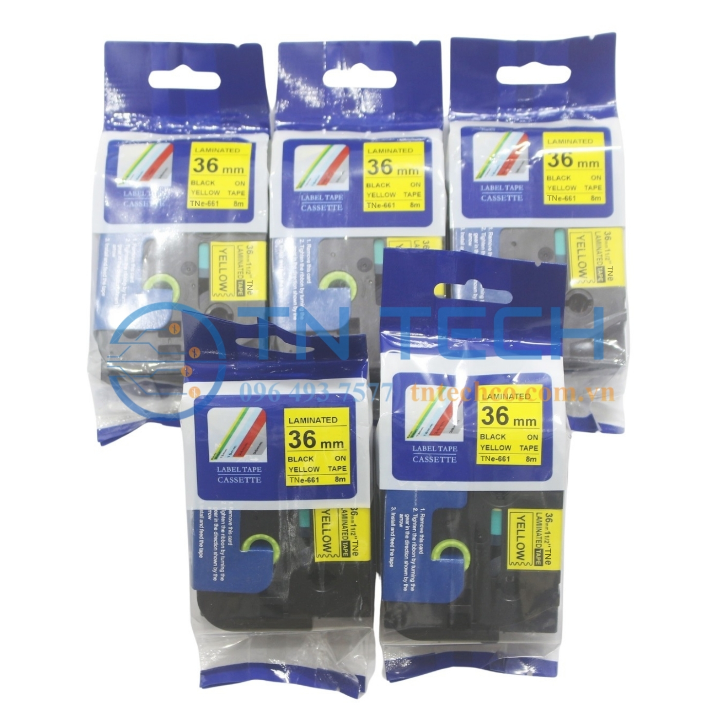 NHÃN IN TNE-661 (TZE-661) CHỮ ĐEN NỀN VÀNG 36MM X 8M 5 nhan-in-tne-661-brother-tntechco