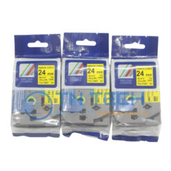 NHÃN IN TNE-FX651 (TZE-FX651) CHỮ ĐEN NỀN VÀNG 24MM X 8M 8 nhan-in-tne-fx651-brother-tntechco