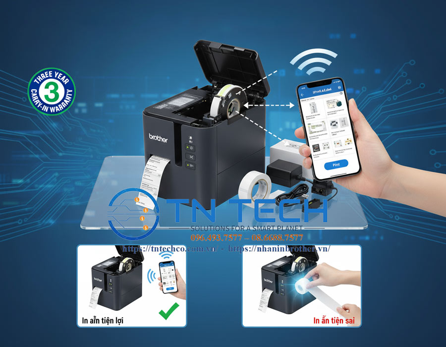 Hướng dẫn sử dụng máy in nhãn Brother pt-p900w chi tiết từ A-Z 12 hướng dẫn sử dụng máy in nhãn Brother PT-P900W